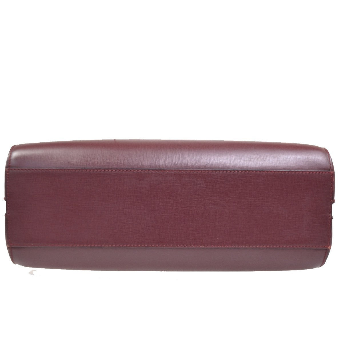 CARTIER Logo Must Line 2way Shoulder Hand Bag Leather Red GHW France 87MA391