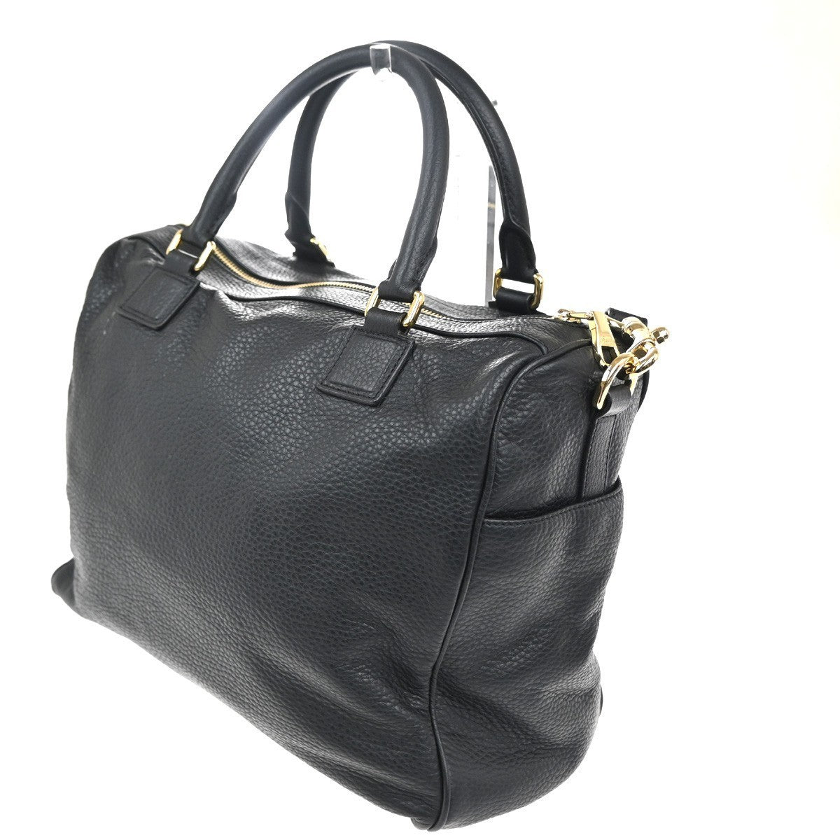 LOEWE Logo Anagram 2Way Shoulder Hand Bag Leather Black GHW Spain 95RL702