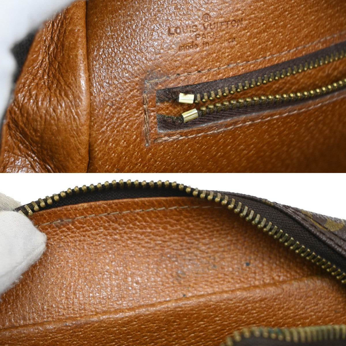 LOUIS VUITTON Marceau Shoulder Bag Monogram Leather Brown France M40264 05TA093