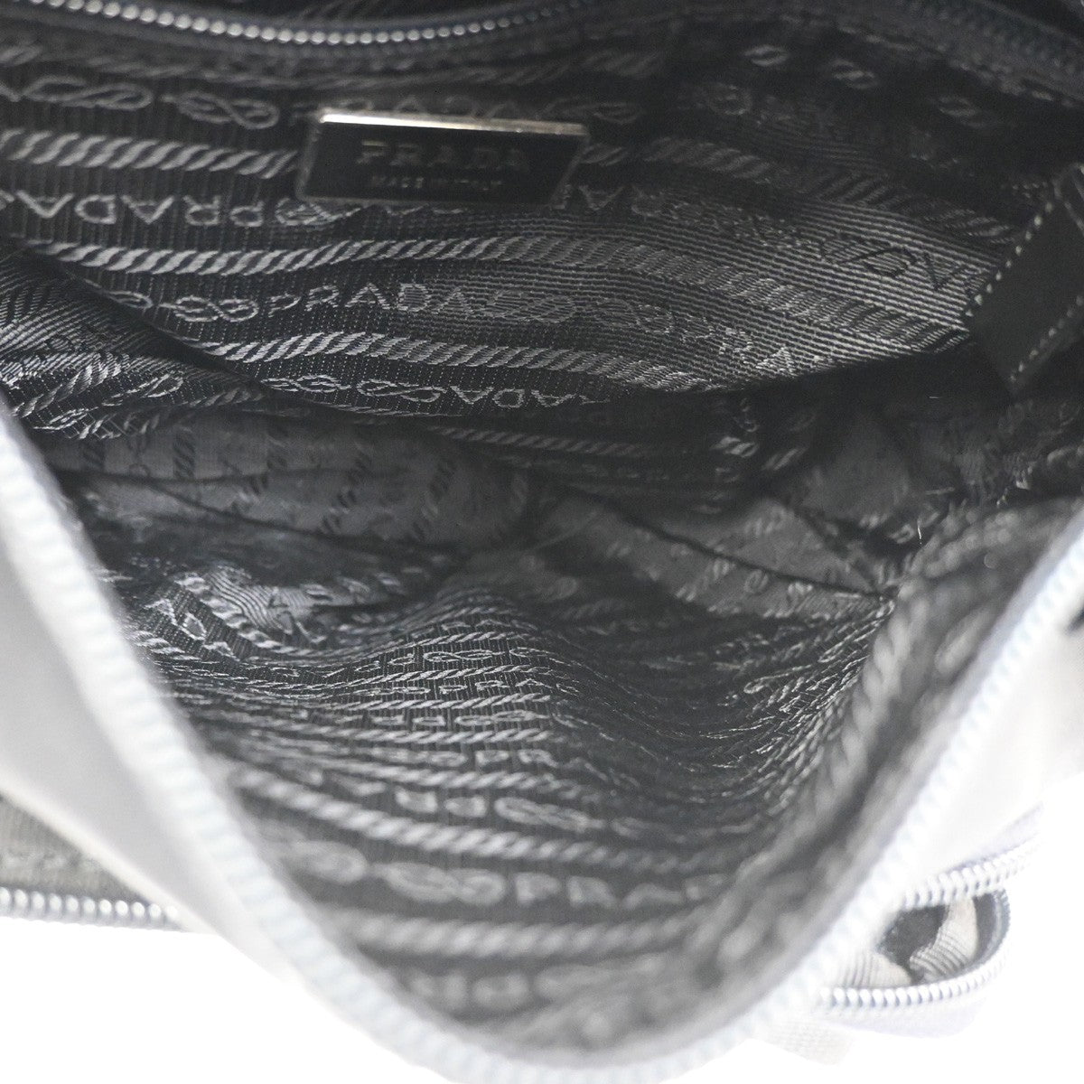 PRADA MILANO Logo Tessuto Prada  Shoulder Bag Nylon Leather Black Italy 35KB622