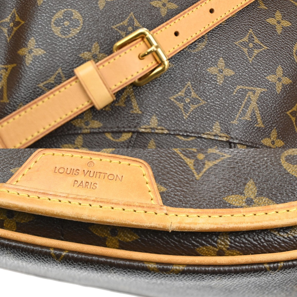 LOUIS VUITTON Menilmontant PM Shoulder Bag Monogram Leather BN M40474 13CA936