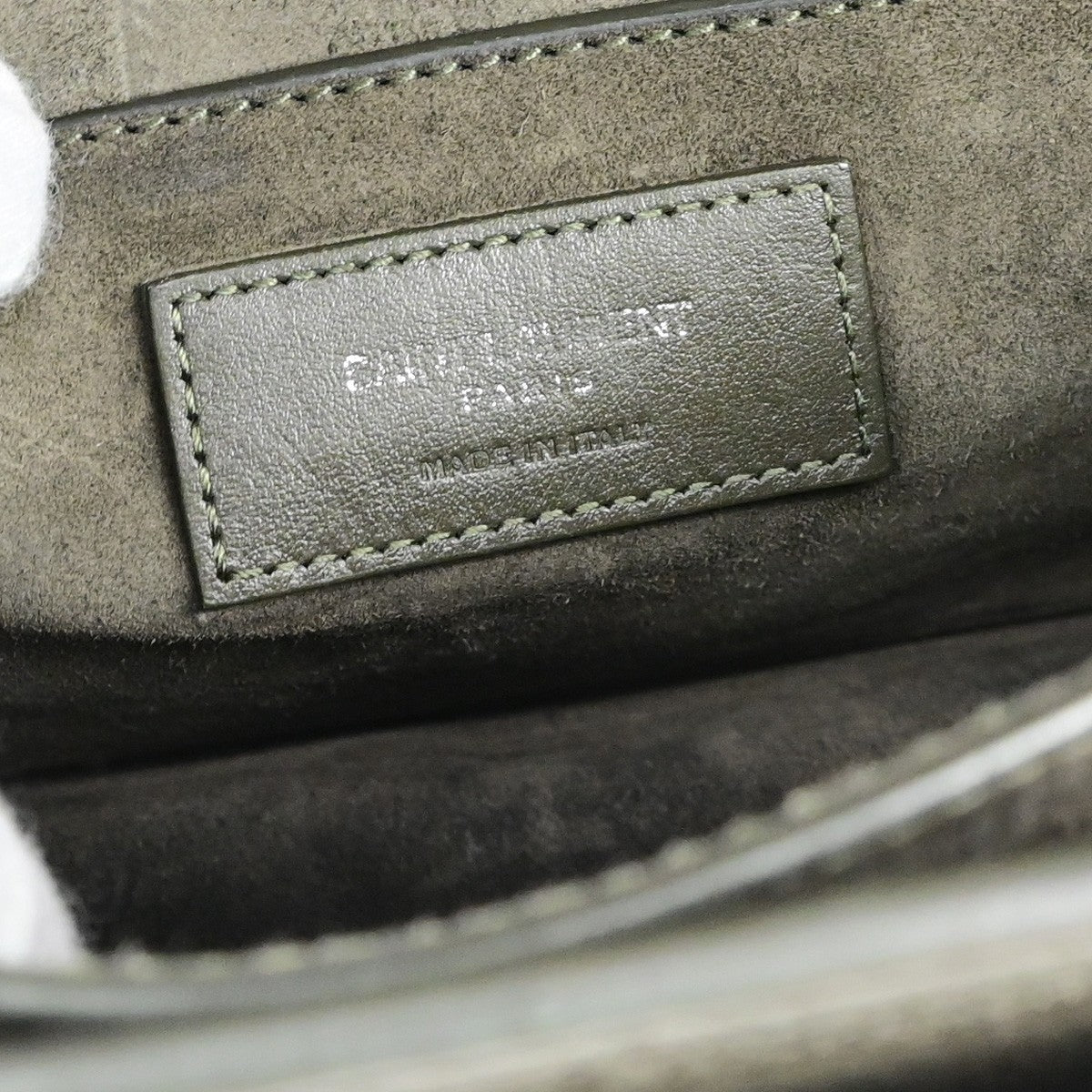 SAINT LAURENT Logo Sunset Medium Shoulder Bag Leather Gray SHW Italy 628RL071