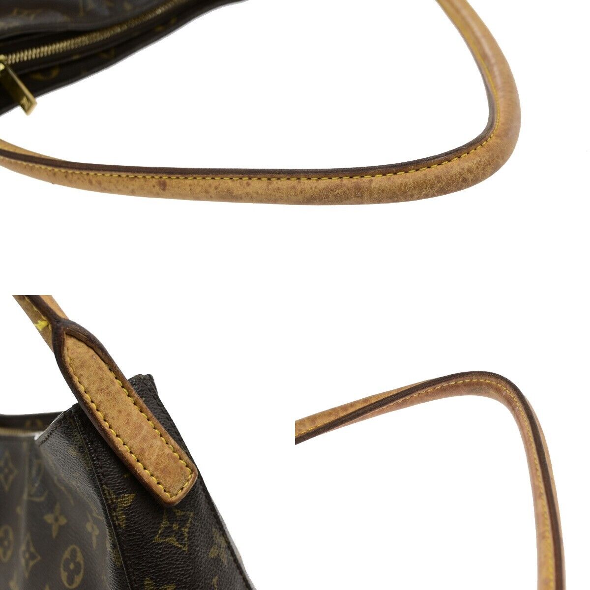 LOUIS VUITTON Looping GM Shoulder Bag Monogram Leather Brown M51145 31ED868