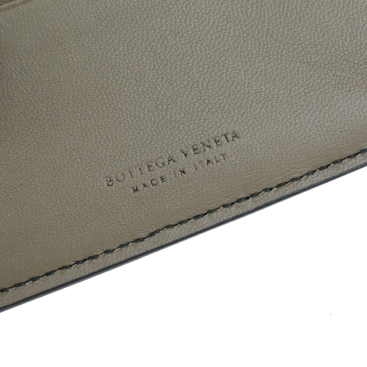 BOTTEGA VENETA Logo Compact Bifold Wallet Exotic Leather Gray Blue Italy 68EC004