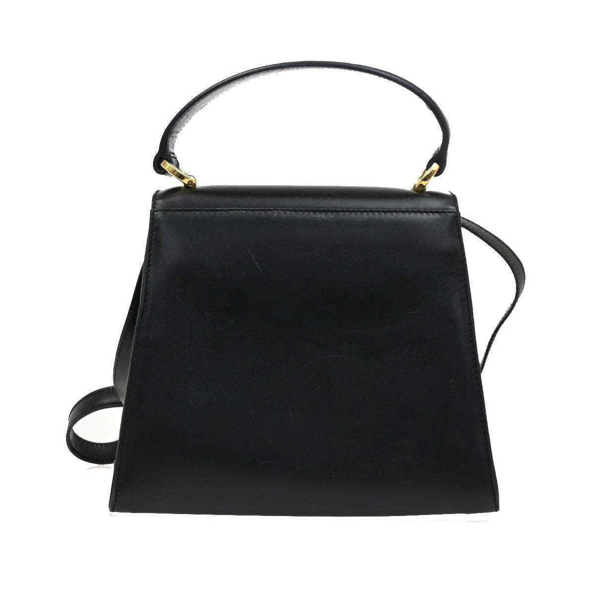 SALVATORE FERRAGAMO Vara Mini 2Way Shoulder Bag Leather Black GHW Italy 30DA236