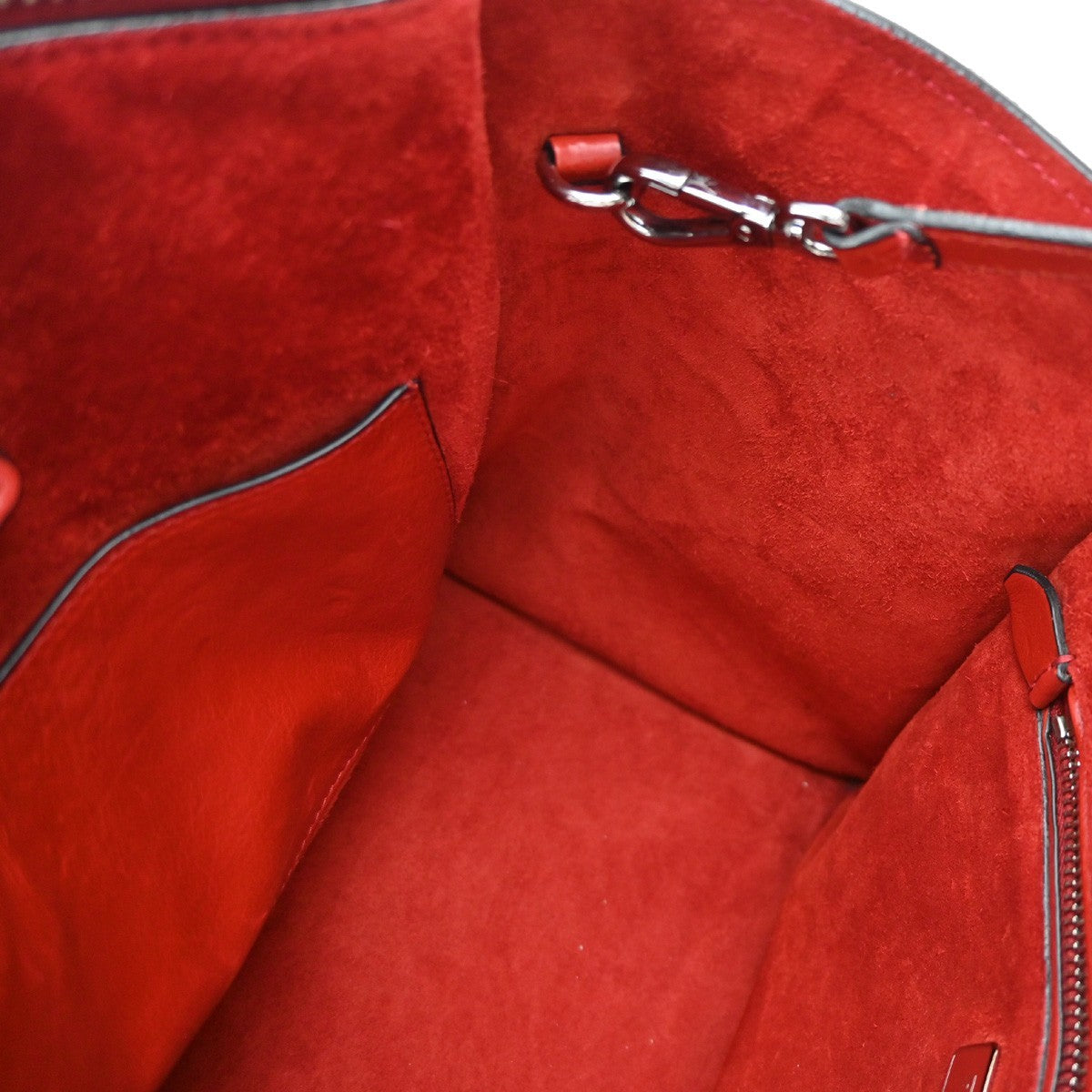 PRADA Logo 2Way Shoulder Hand Bag Glace Calf Leather Red SHW Italy 12TA657
