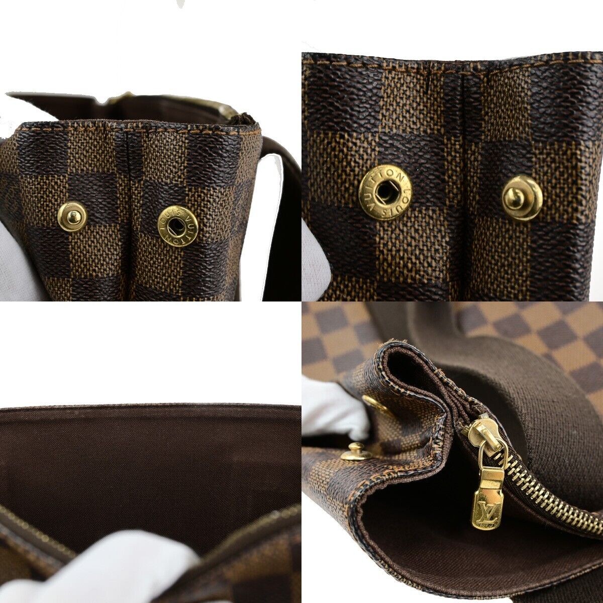 LOUIS VUITTON Cabas Beaubourg Shoulder Bag Damier Ebene Leather N52006 46ED345
