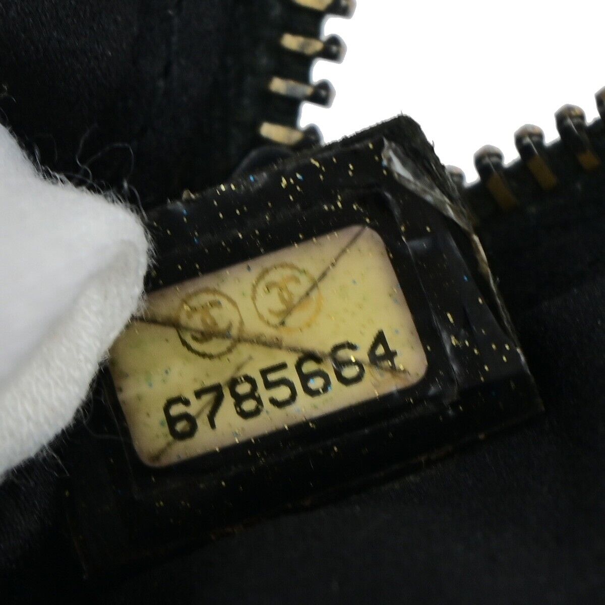 CHANEL CC Logo New Travel Line Mini Pouch Bag Jacquard Black France 02EB271