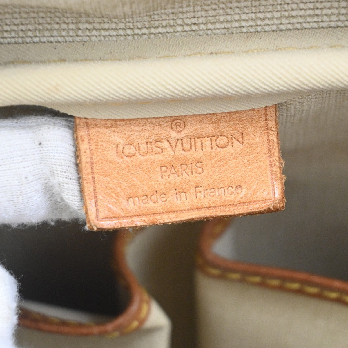 LOUIS VUITTON LV Logo Deauville Hand Bag Monogram Leather Brown M47270 65ZA315