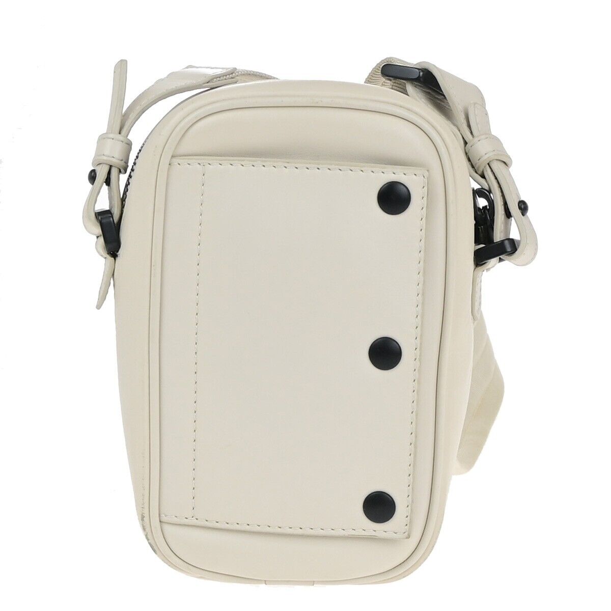 BOTTEGA VENETA Logo Mini Shoulder Bag Leather White Made in Italy 83EC630