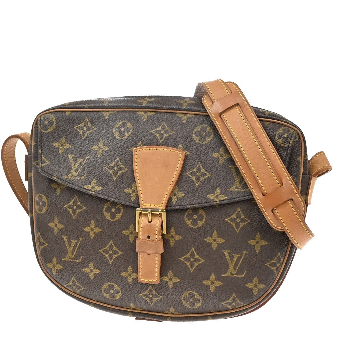 LOUIS VUITTON Jeune Fille GM Shoulder Bag Monogram Leather Brown M51225 32EF979