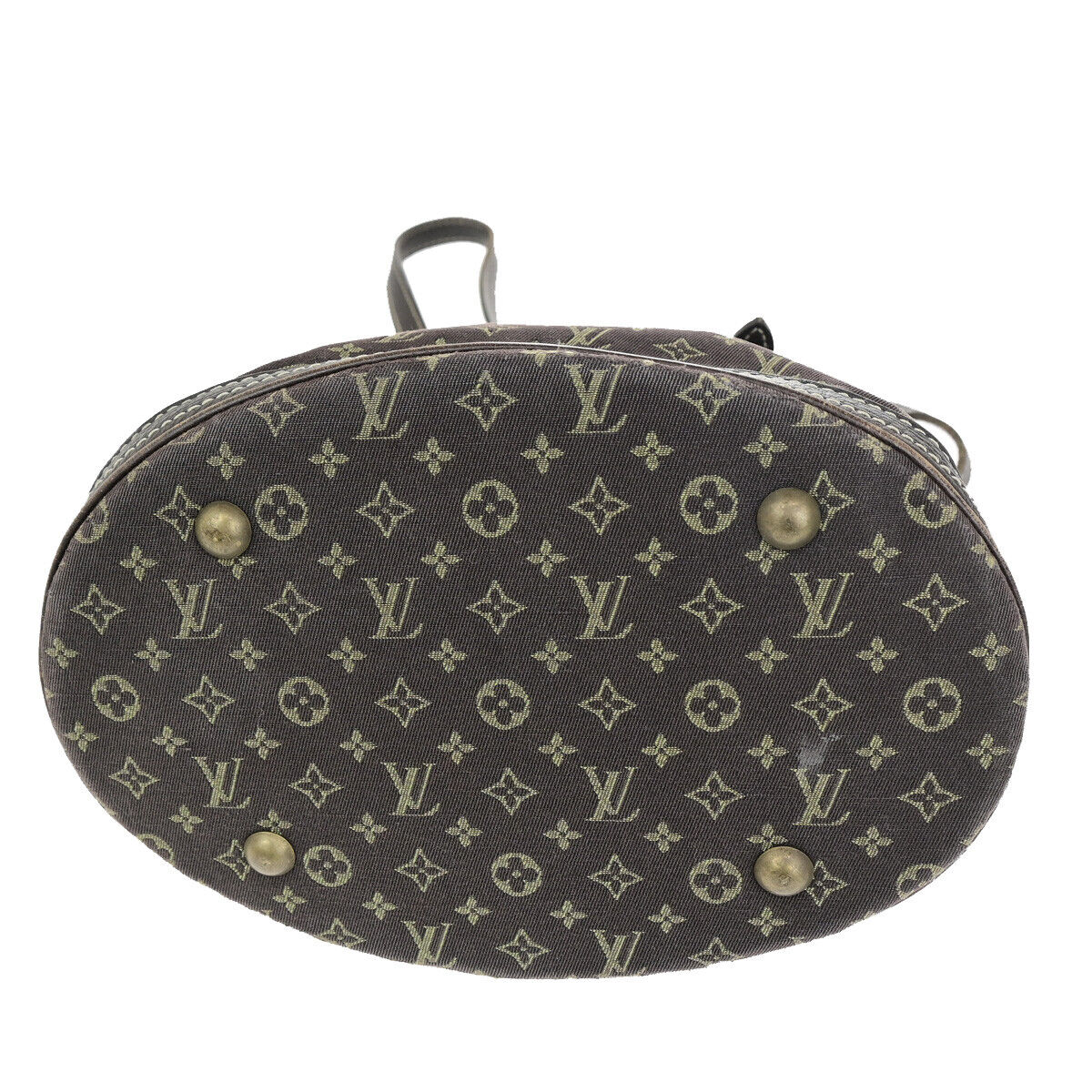 LOUIS VUITTON BUCKET PM Shoulder Tote Bag Monogram Mini Lin Ebene M95226 67YG556