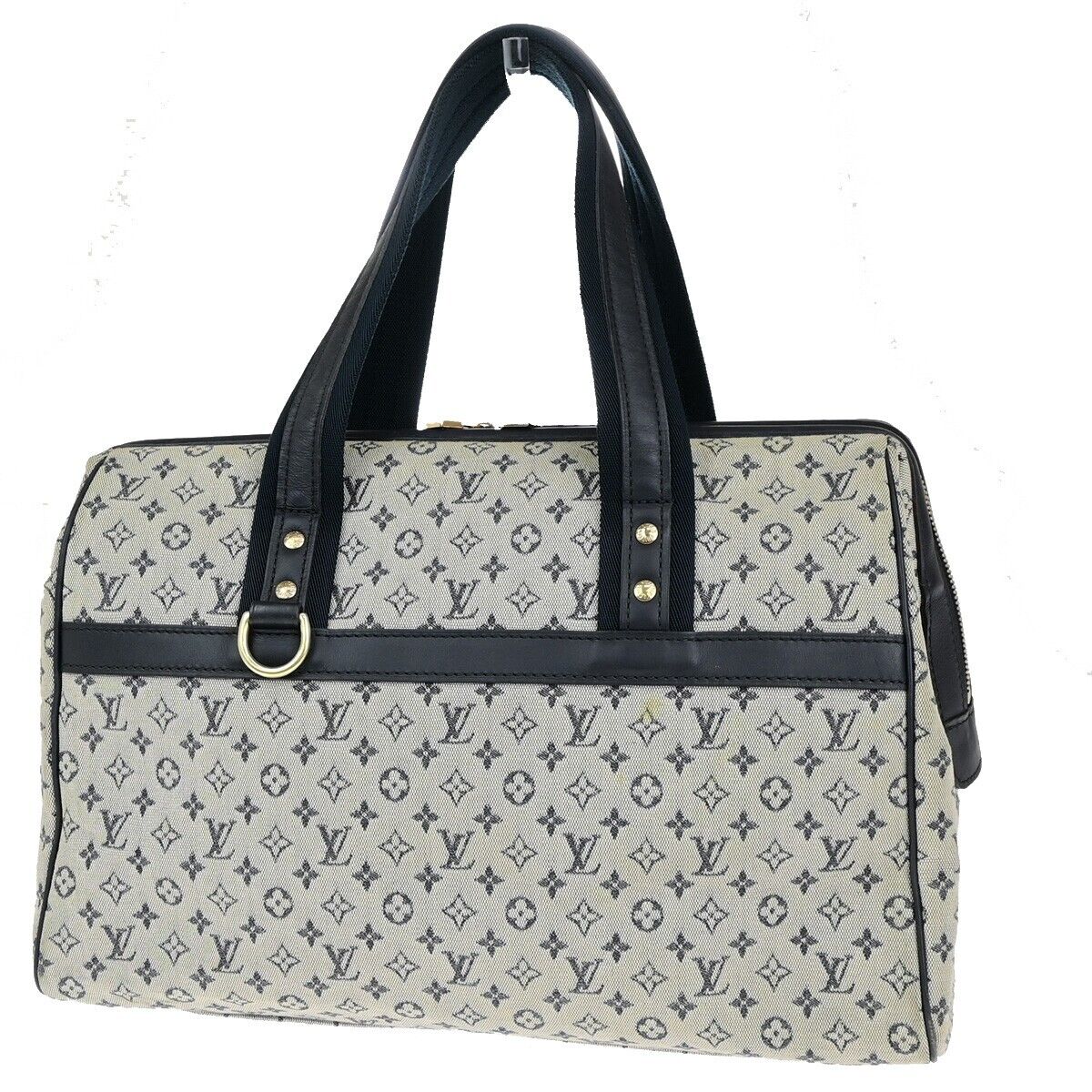 LOUIS VUITTON Josephine GM Hand Bag Monogram Mini Canvas Blue M92211 33ED326