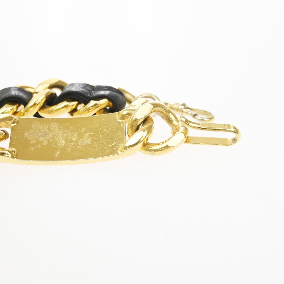 CHANEL CC Coin Medallion Charm Chain Belt Leather Black GHW Accessory 95RQ048