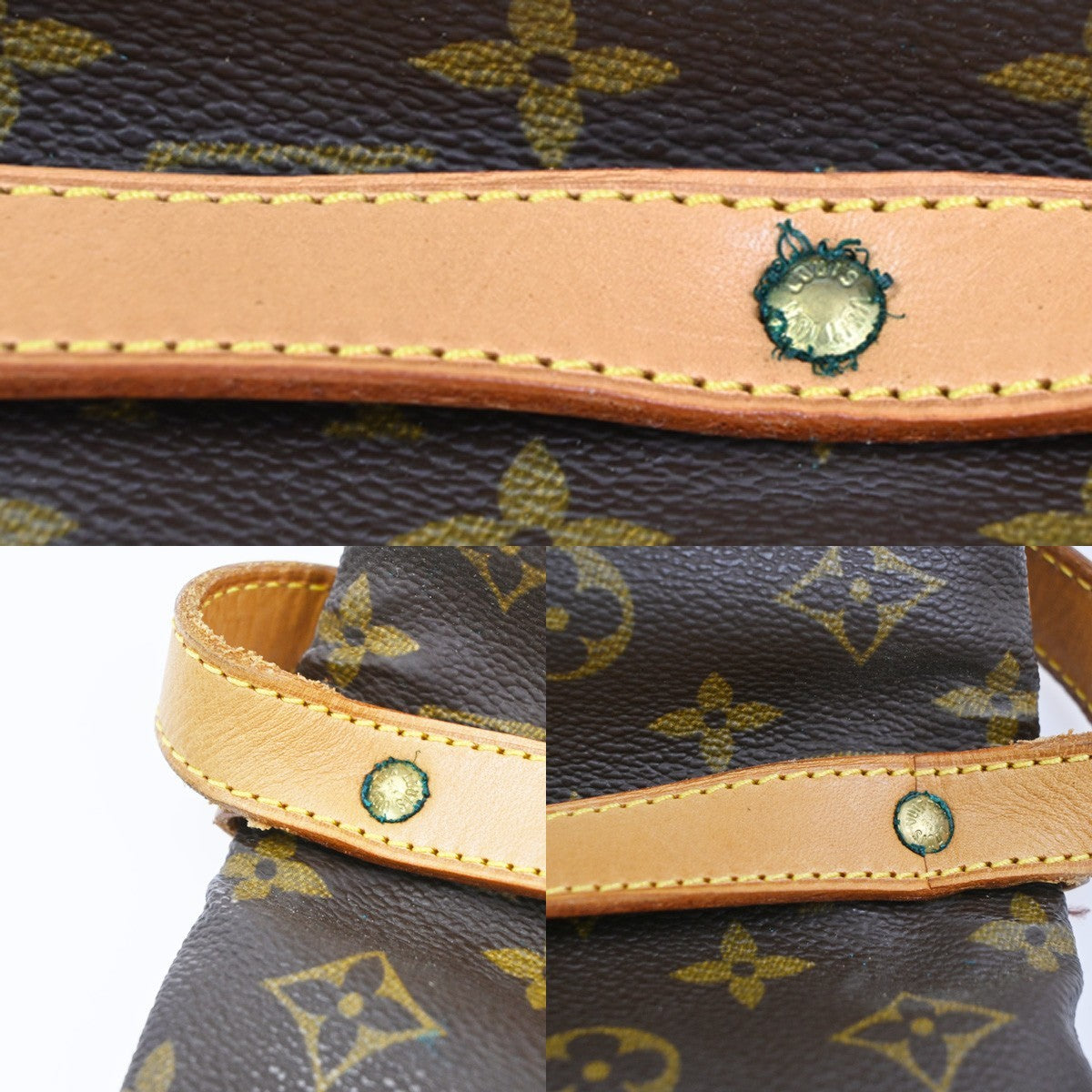 LOUIS VUITTON Logo Saumur 30 Shoulder Bag Monogram Leather Brown M42256 84CA912