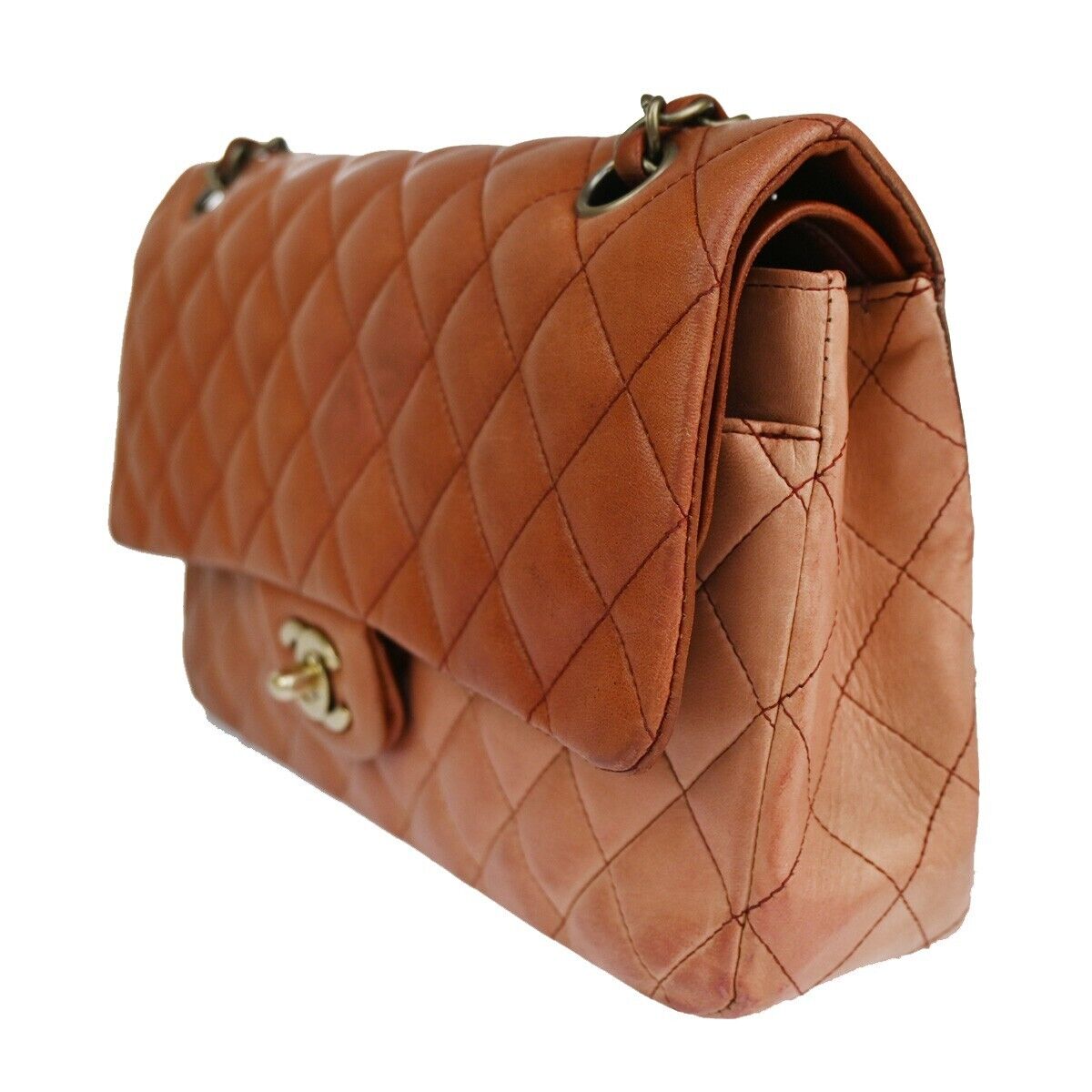 CHANEL CC Matelasse 25 Double Flap Chain Shoulder Bag Leather Gradation 359RJ649