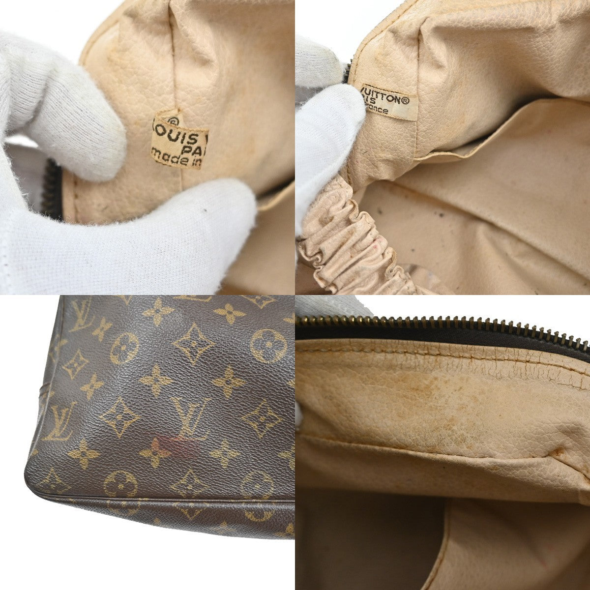 LOUIS VUITTON Trousse Toilette 28 Clutch Hand Bag Monogram Brown M47522 09SA103