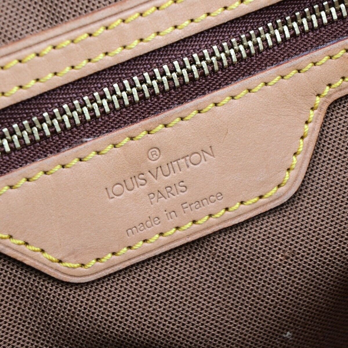 LOUIS VUITTON Cabas Mezzo Shoulder Bag Monogram Leather Brown M51151 13EB141