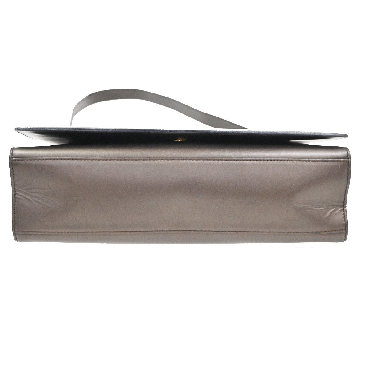 GUCCI Logo Shoulder Hand Bag Leather 001 2058 Brown GHW Italy 62YH897
