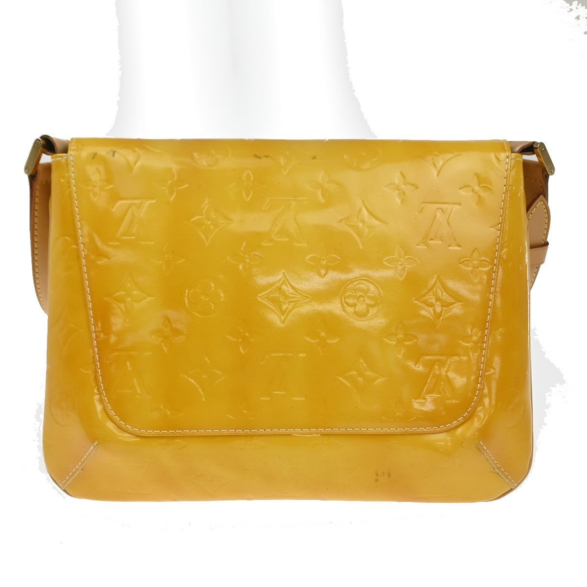 LOUIS VUITTON Thompson Street Shoulder Bag Monogram Vernis Yellow M91071 65KC803