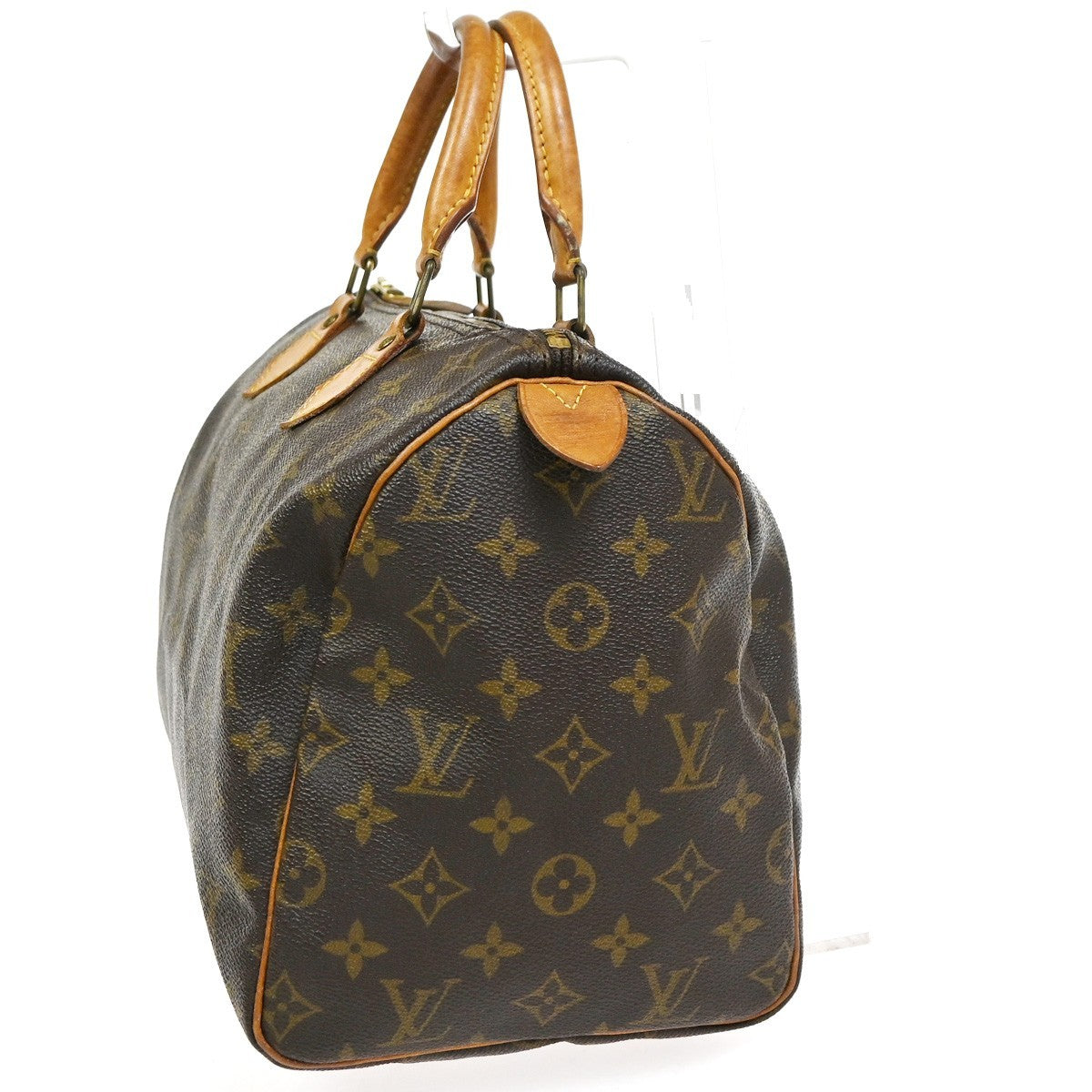 LOUIS VUITTON Speedy 30 Travel Hand Bag Monogram Leather Brown M41526 14SA001