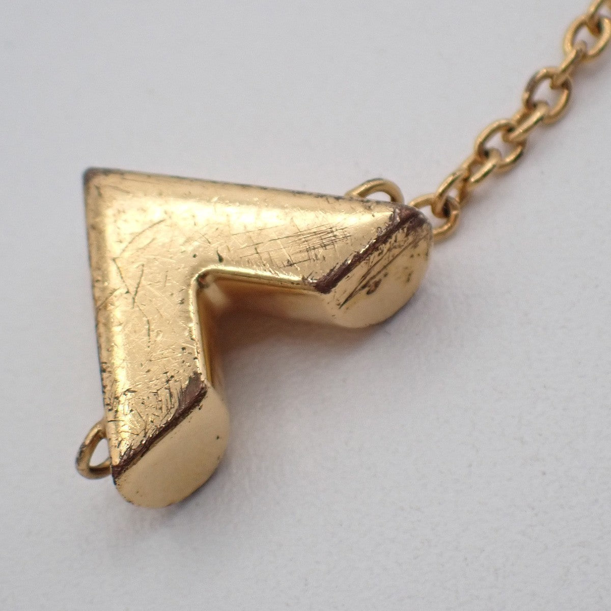 LOUIS VUITTON LV Logo Essential V Bracelet Gold-Plated Italy M61084 05KP269