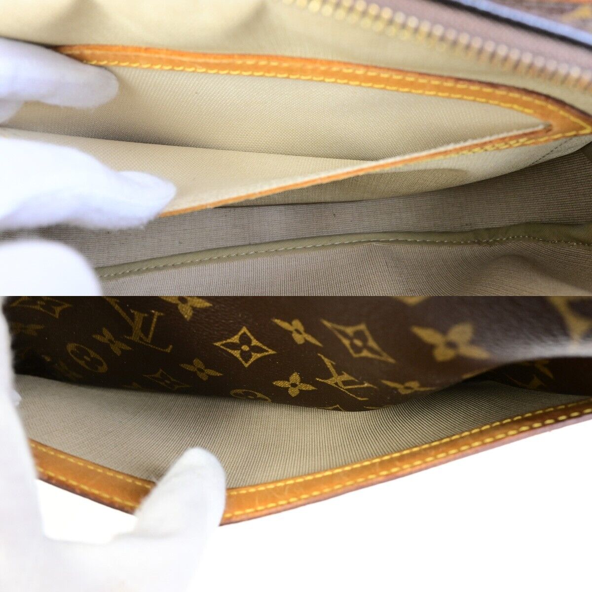 LOUIS VUITTON Reporter PM Crossbody Shoulder Bag Monogram Leather M45254 04FB434
