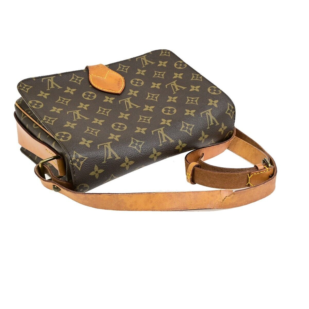 LOUIS VUITTON Cartouchiere GM Shoulder Bag Monogram Leather Brown M51252 31FB343