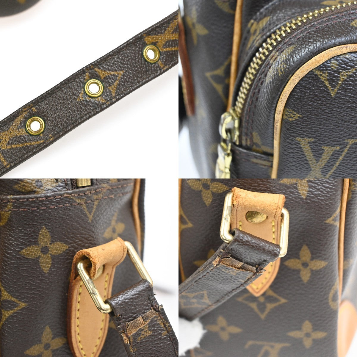 LOUIS VUITTON Nile Crossbody Shoulder Bag Monogram Leather Brown M45244 88CA925