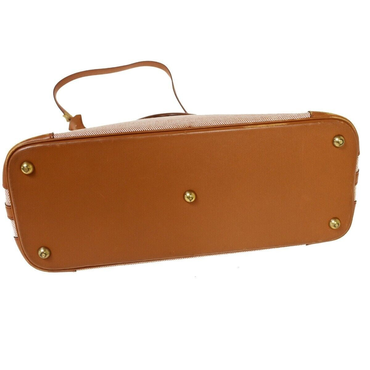 HERMES Bolide 35 Hand Bag Toile H Leather Canvas Brown Made In France 694RG054