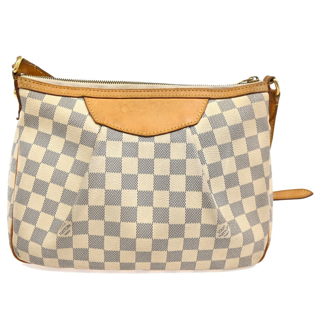 LOUIS VUITTON Totally PM Shoulder Bag Damier Azur Leather White N51261 14TA675