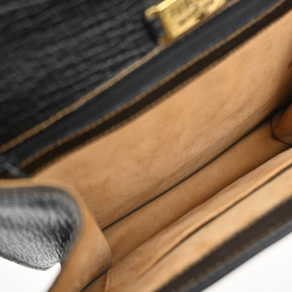 LOEWE Logo Barcelona Shoulder Hand Bag Leather Black GHW Spain 87YH942