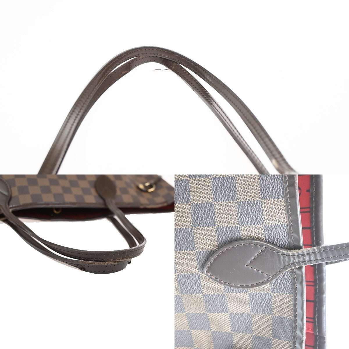 LOUIS VUITTON Neverfull MM Shoulder Bag Damier Ebene Leather BN N51105 16TA695