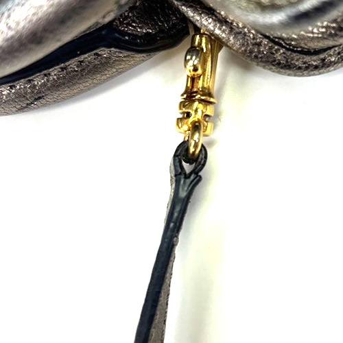 LOEWE Anagram Amazona Logo Mini Shoulder Hand Bag Leather Gray Gold GHW 87MA208