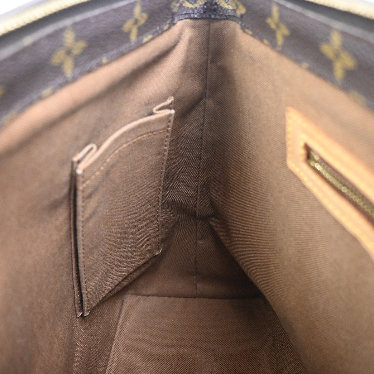 LOUIS VUITTON Cabas Piano Shoulder Bag Monogram Leather Brown M51148 76YJ043