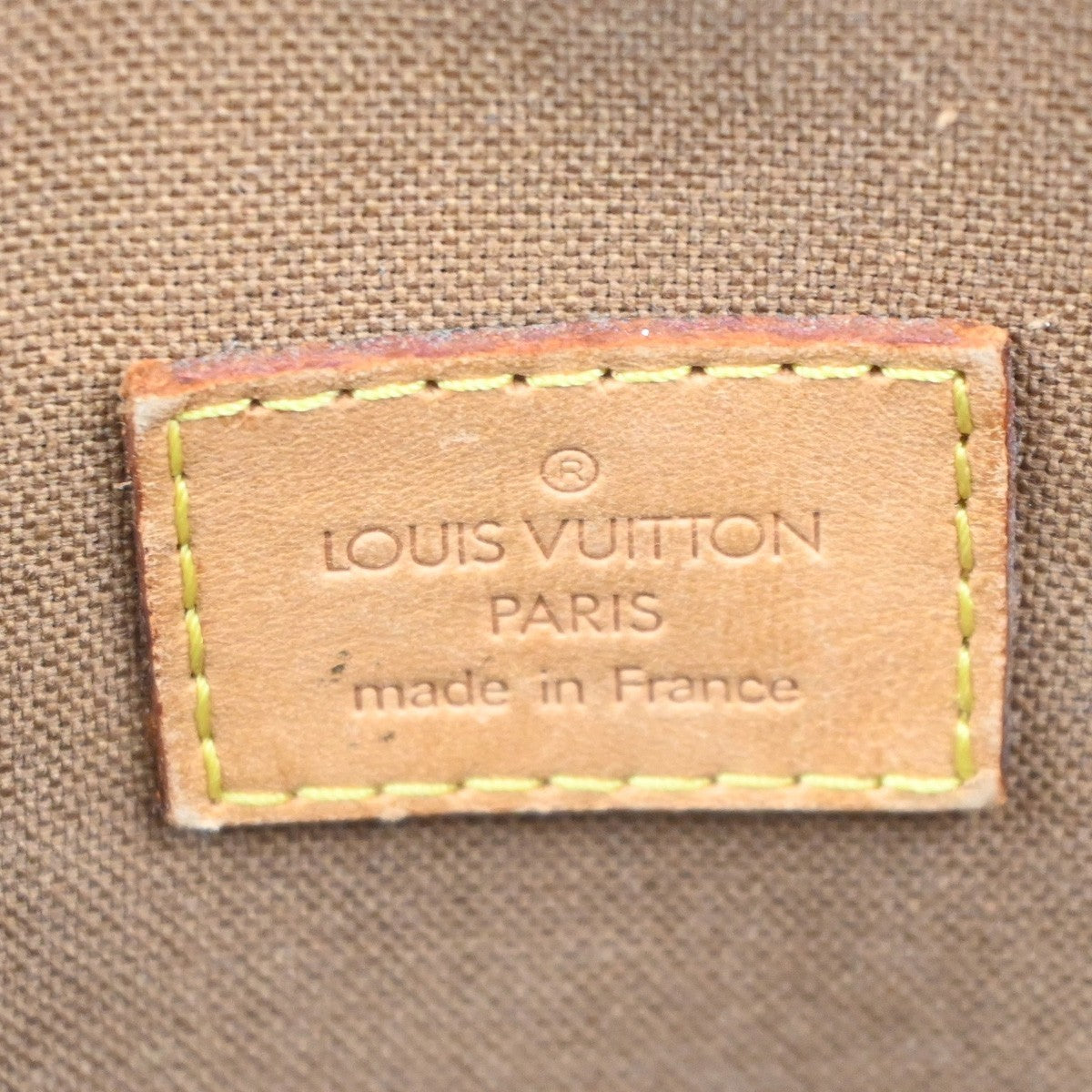 LOUIS VUITTON Logo Lockit Shoulder Bag Monogram Leather Brown M40104 33TA499