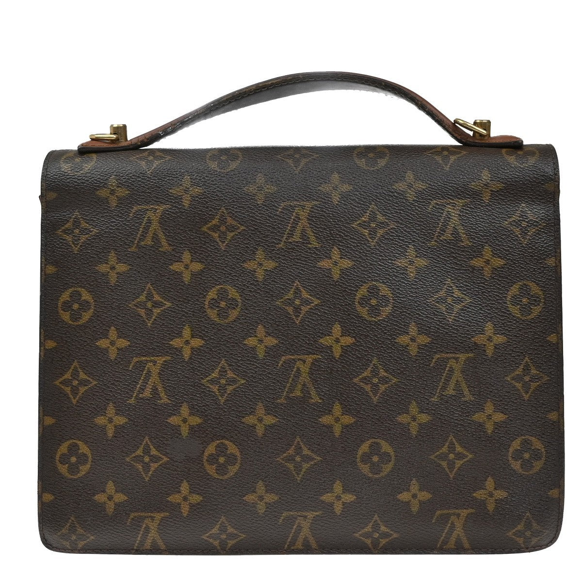 LOUIS VUITTON Monceau 28 Hand Bag Monogram Leather Brown France M51185 39KB573
