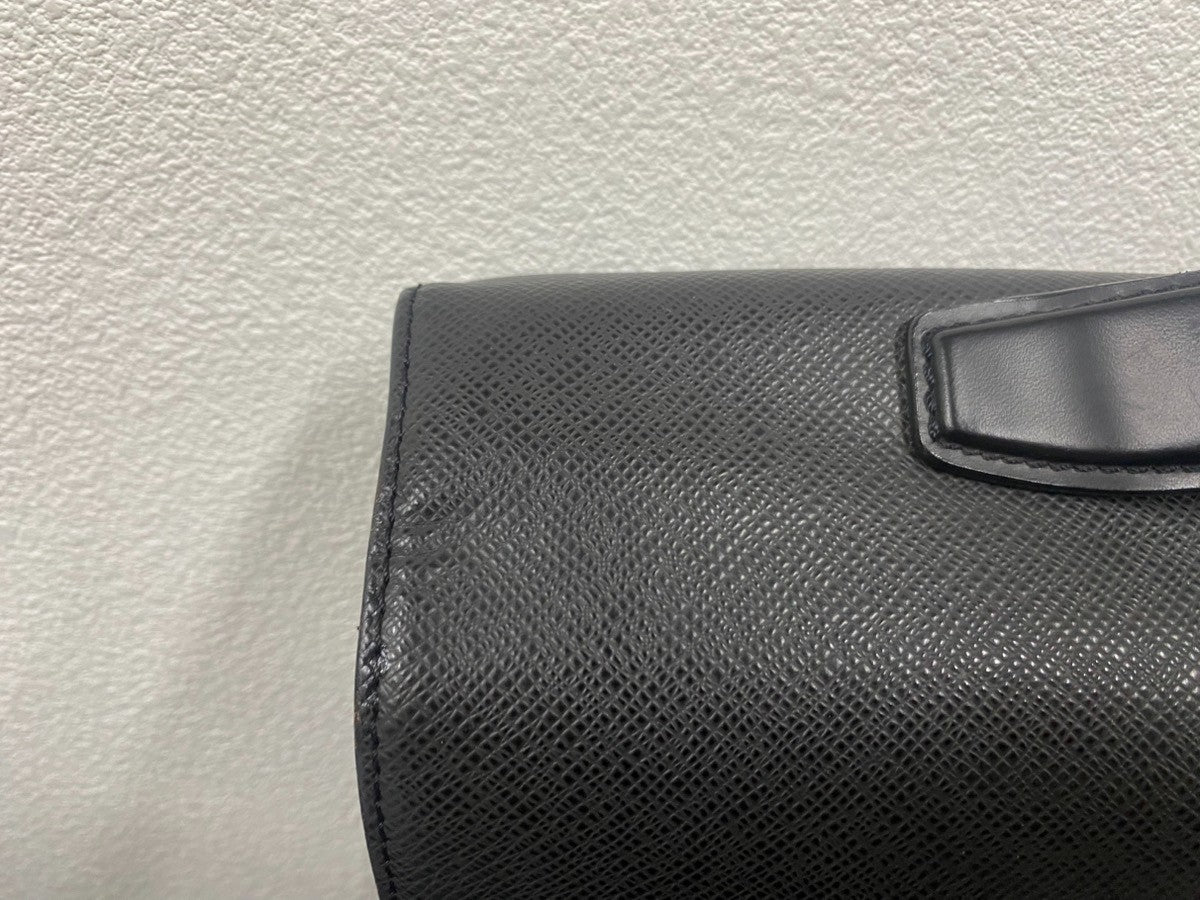 LOUIS VUITTON Serviette Kazan Brifecase Hand Bag Taiga Leather BK M30802 67KC488