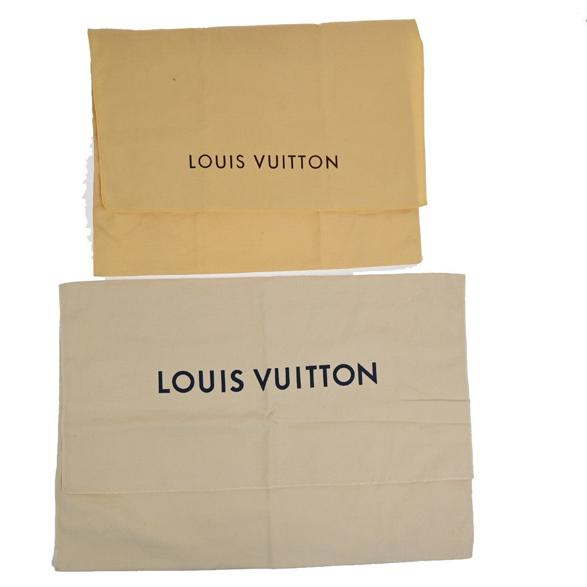 LOUIS VUITTON Logo 10 Set Dust Bags Drawstring Canvas Cotton Beige Brown 09DA261