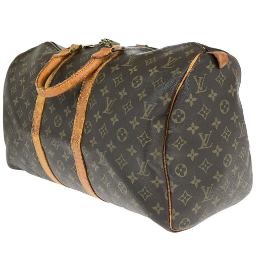 LOUIS VUITTON Keepall 45 Travel Hand Bag Monogram Leather Brown M41428 30ED017