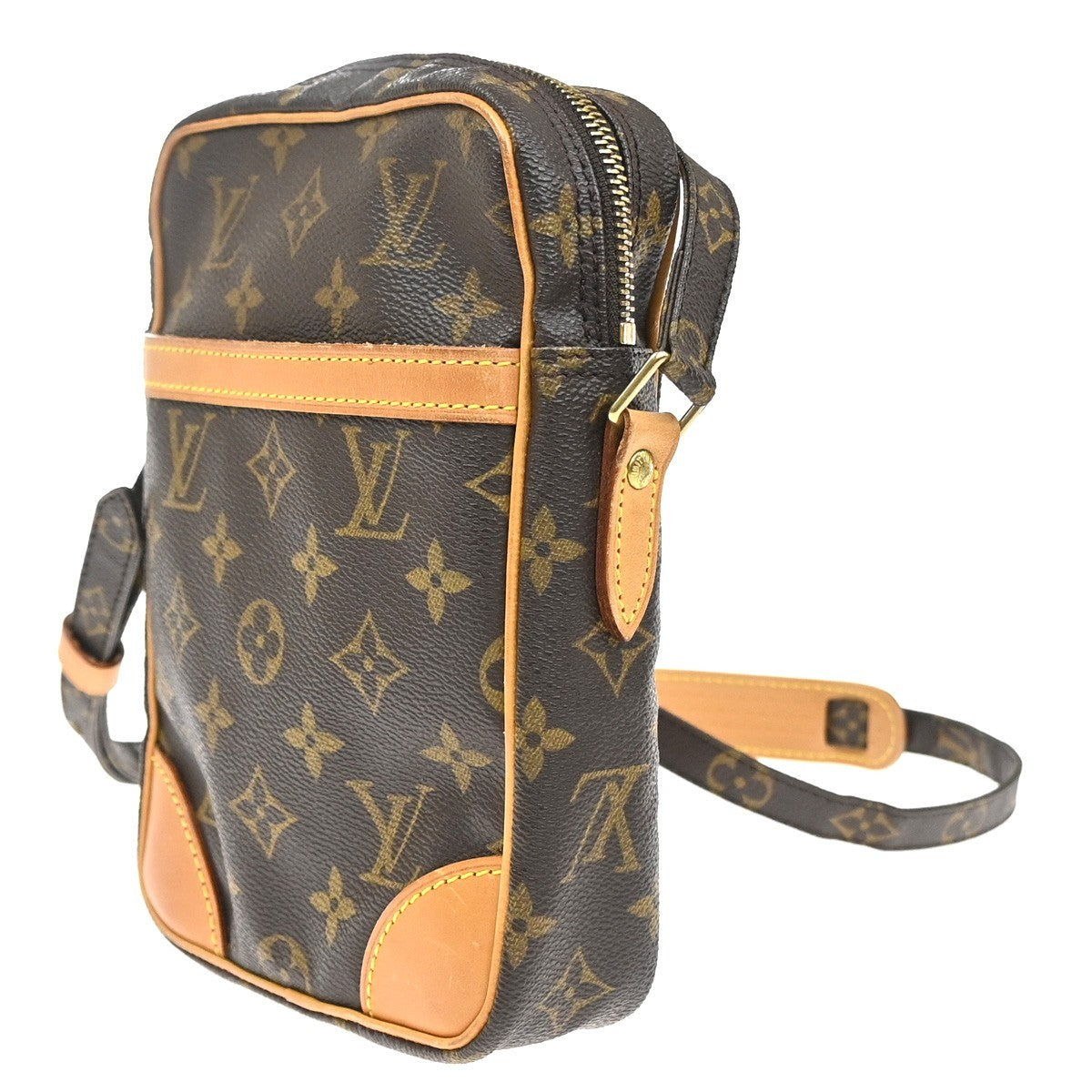 LOUIS VUITTON Danube Shoulder Bag Monogram Leather Brown France M45266 84YH883