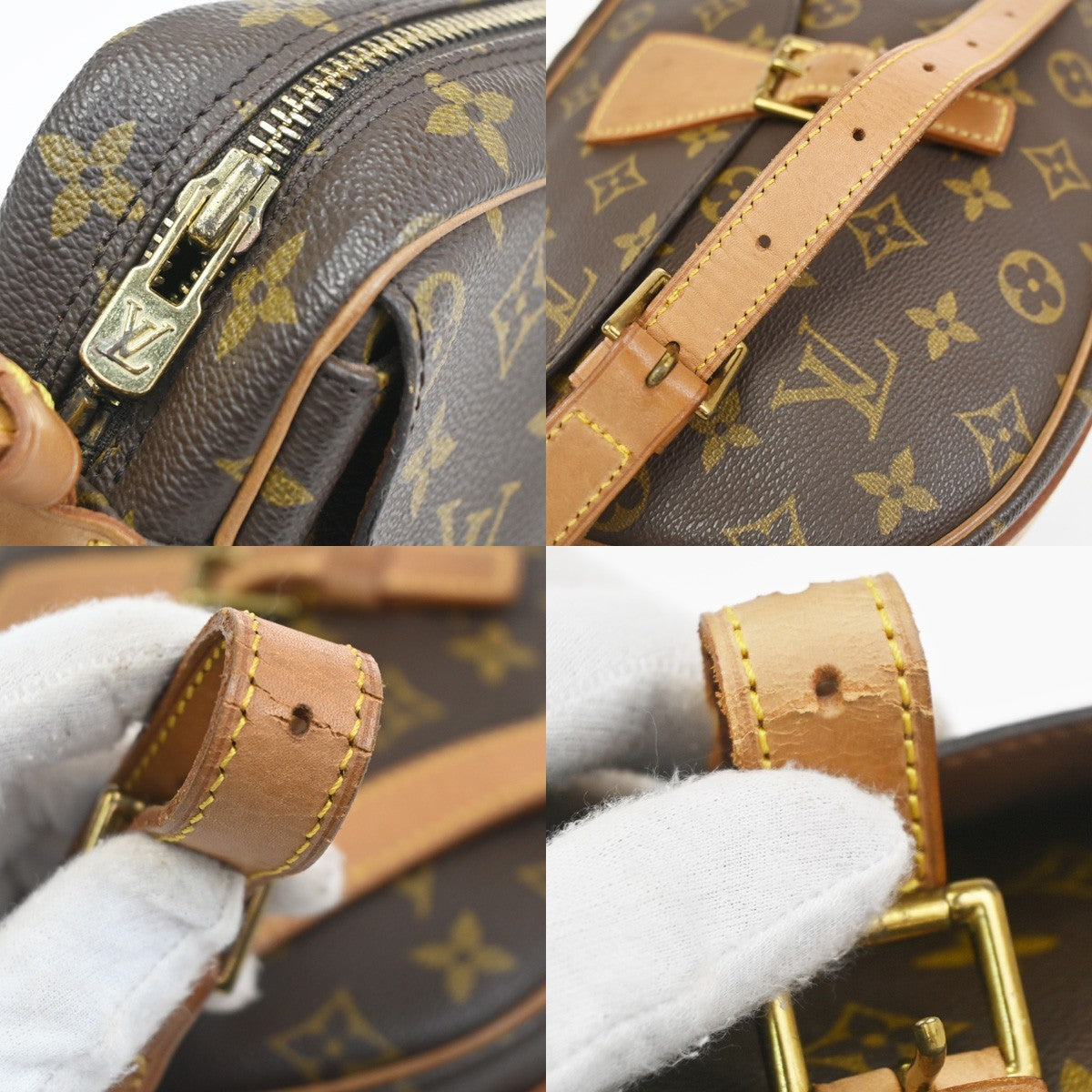 LOUIS VUITTON Jeune Fille MM Shoulder Bag Monogram Leather Brown M51226 32KC670