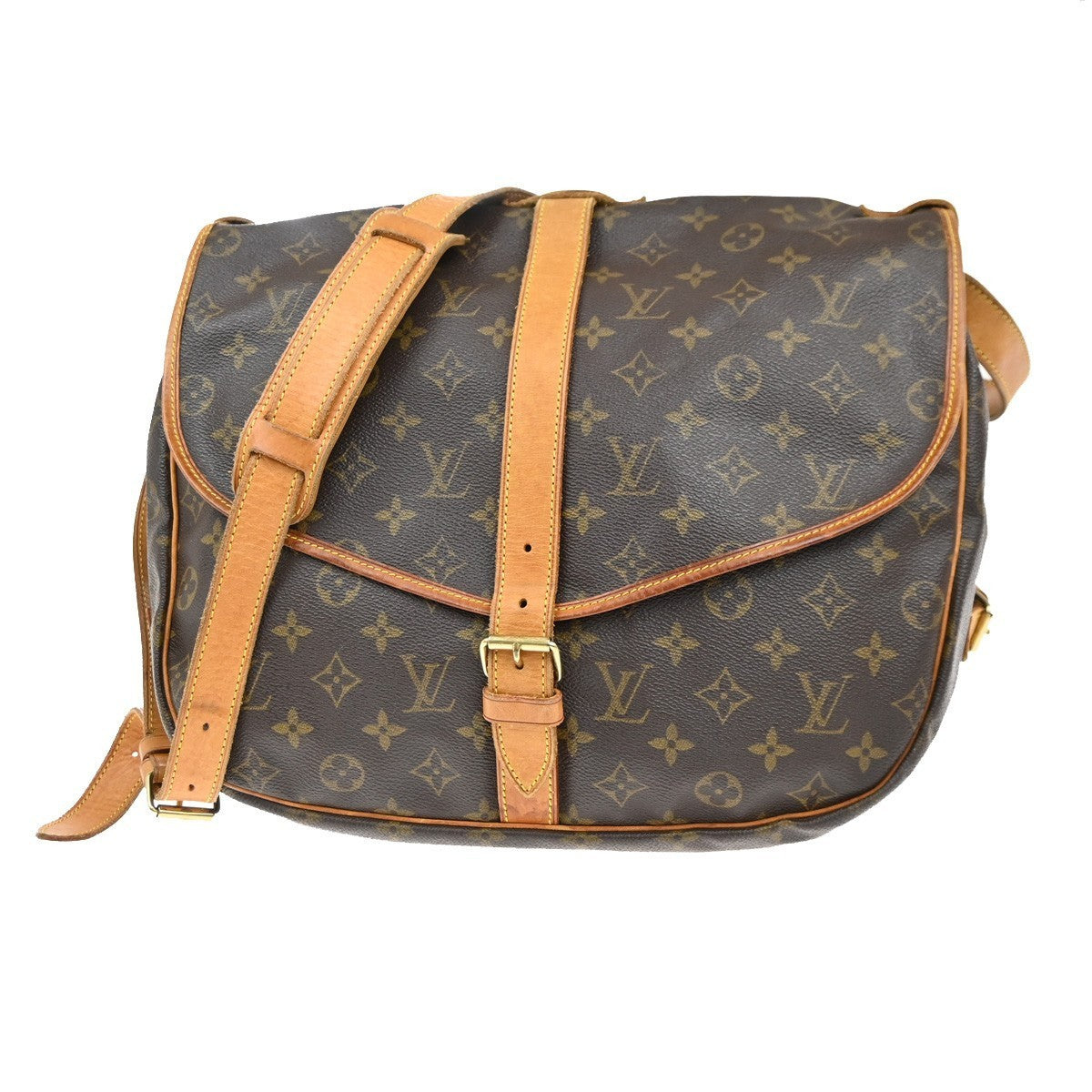 LOUIS VUITTON Saumur 35 Shoulder Bag Monogram Leather BN France M42254 79KC224