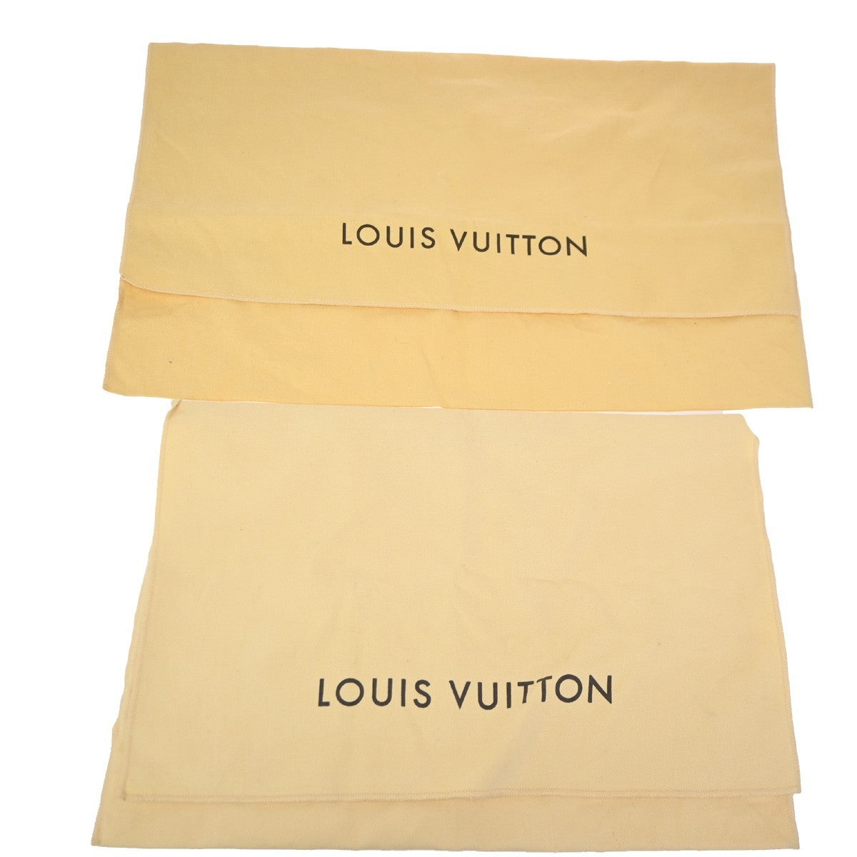 LOUIS VUITTON Logo 10 Set Dust Bag Drawstring Canvas Cotton Beige Brown 09ZA267
