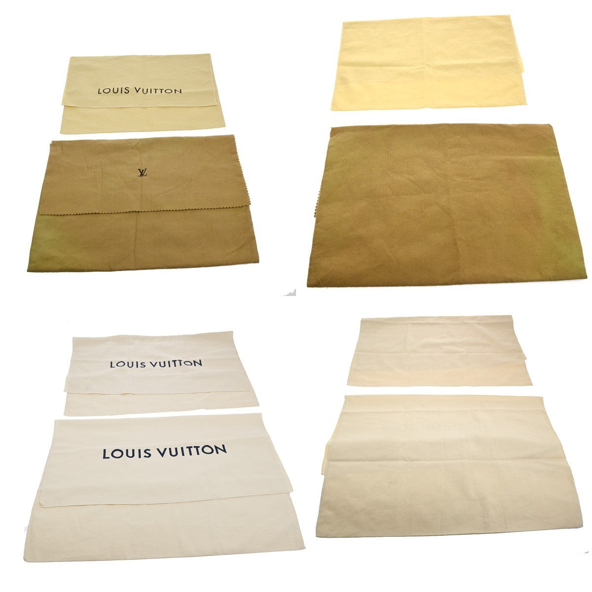 LOUIS VUITTON Logo 30 Set Drawstring Dust Bag Canvas Cotton Beige Brown 62CA727