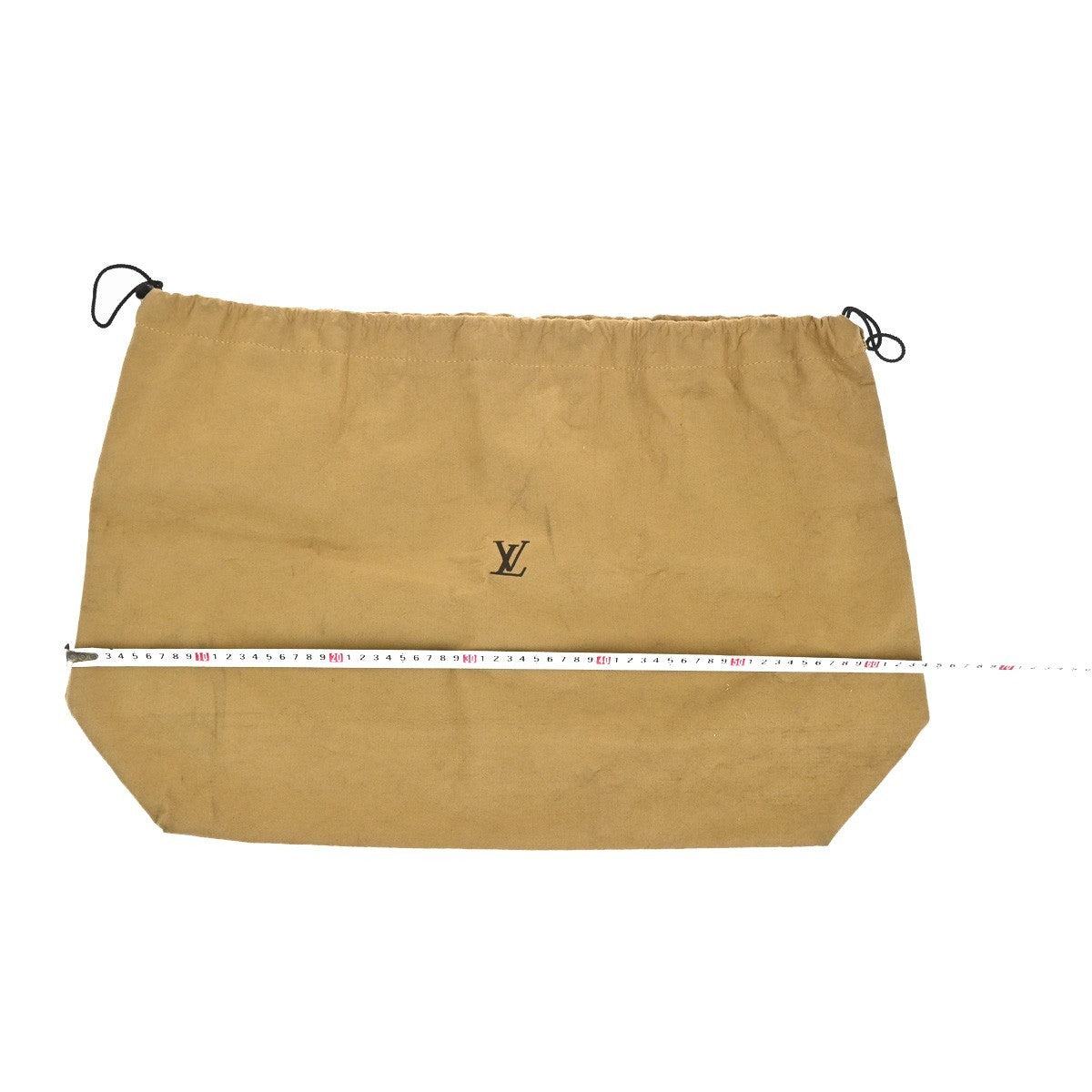 LOUIS VUITTON Logo 10 Set Dust Bag Drawstring Canvas Cotton Beige Brown 09KC801