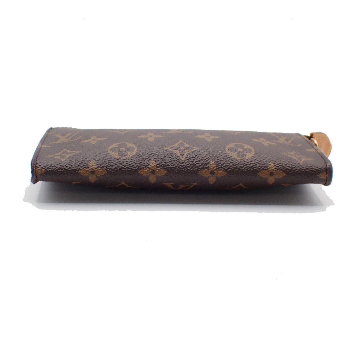 LOUIS VUITTON Logo BUCKET GM Pouch Bag Monogram Leather Brown France 04KC575
