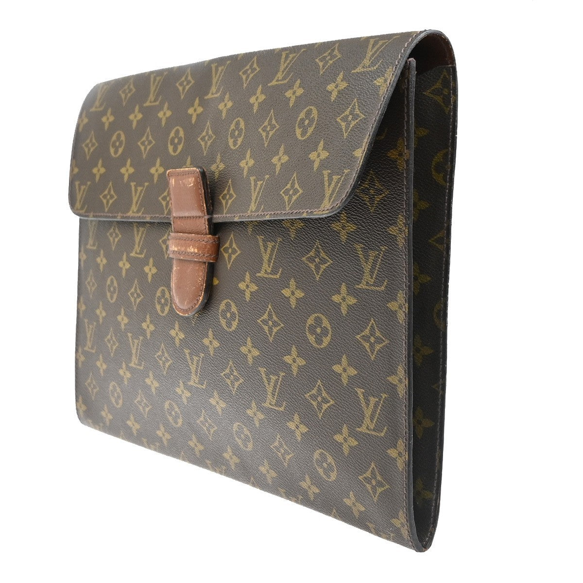 LOUIS VUITTON Poche Ministre Clutch Hand Bag Monogram Leather BN M53445 04MA468