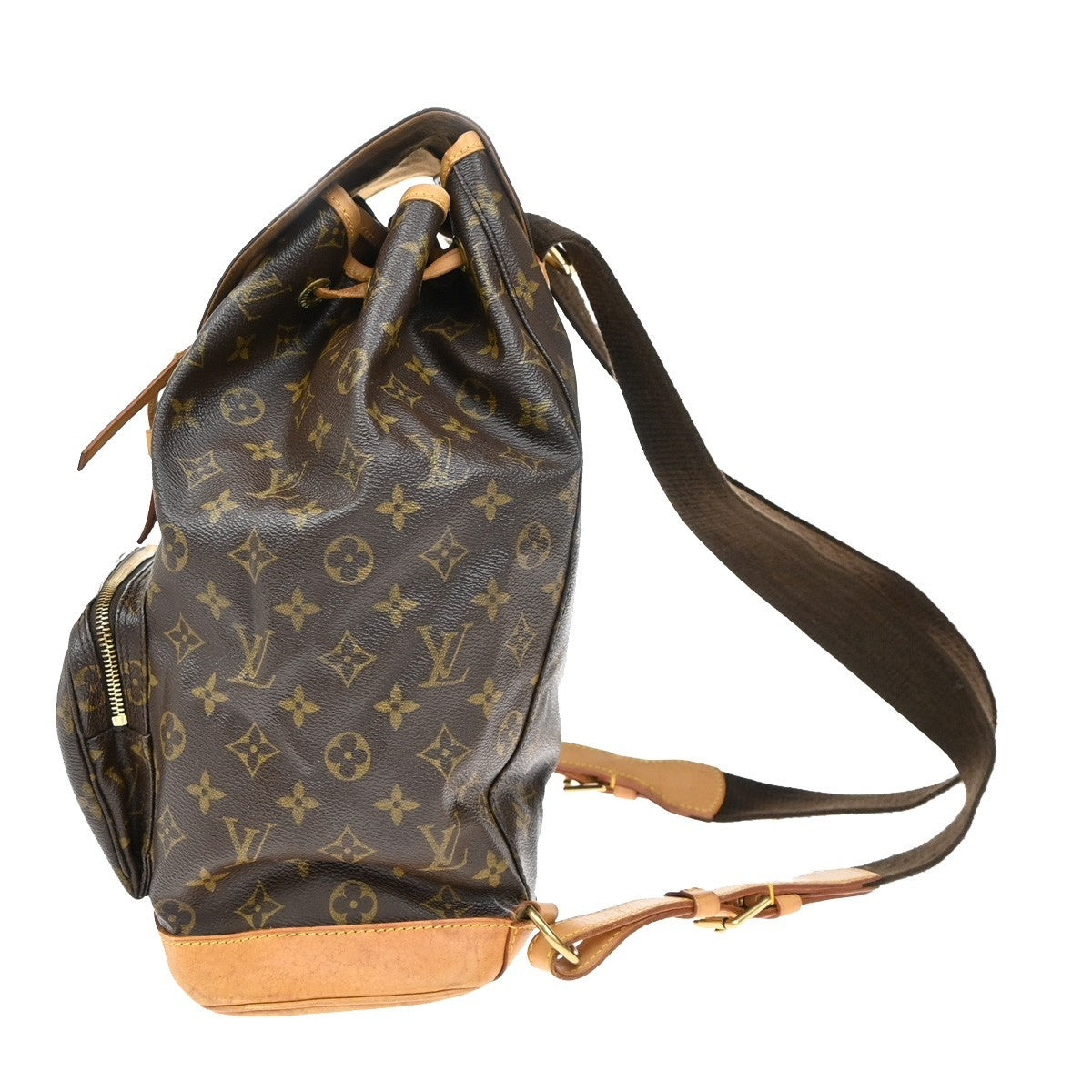 LOUIS VUITTON Montsouris GM Backpack Bag Monogram Leather Brown M51135 96EF833