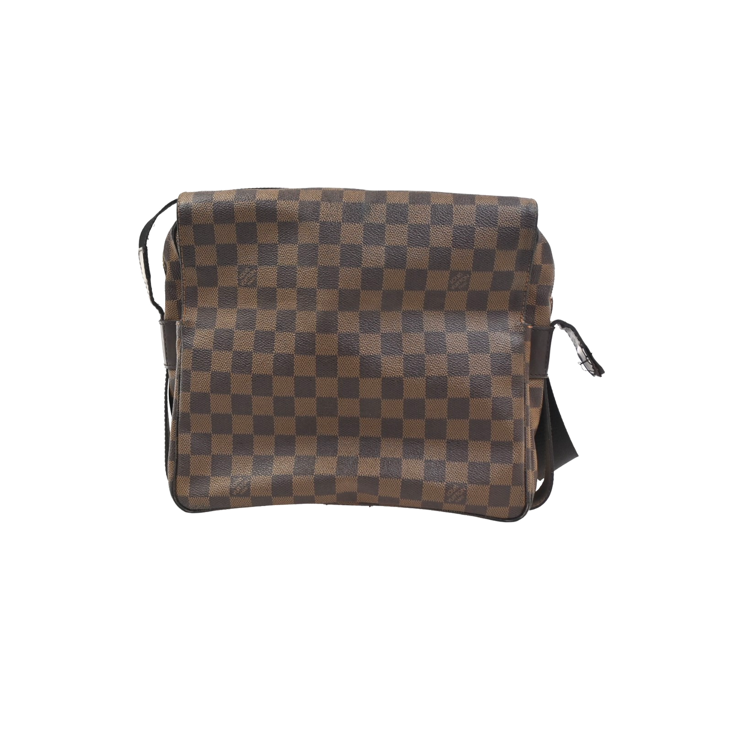 LOUIS VUITTON Naviglio Shoulder Bag Damier Ebene Leather Brown N45255 66CA753